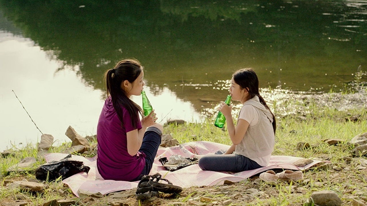 Një zonjë e madhe backdrop