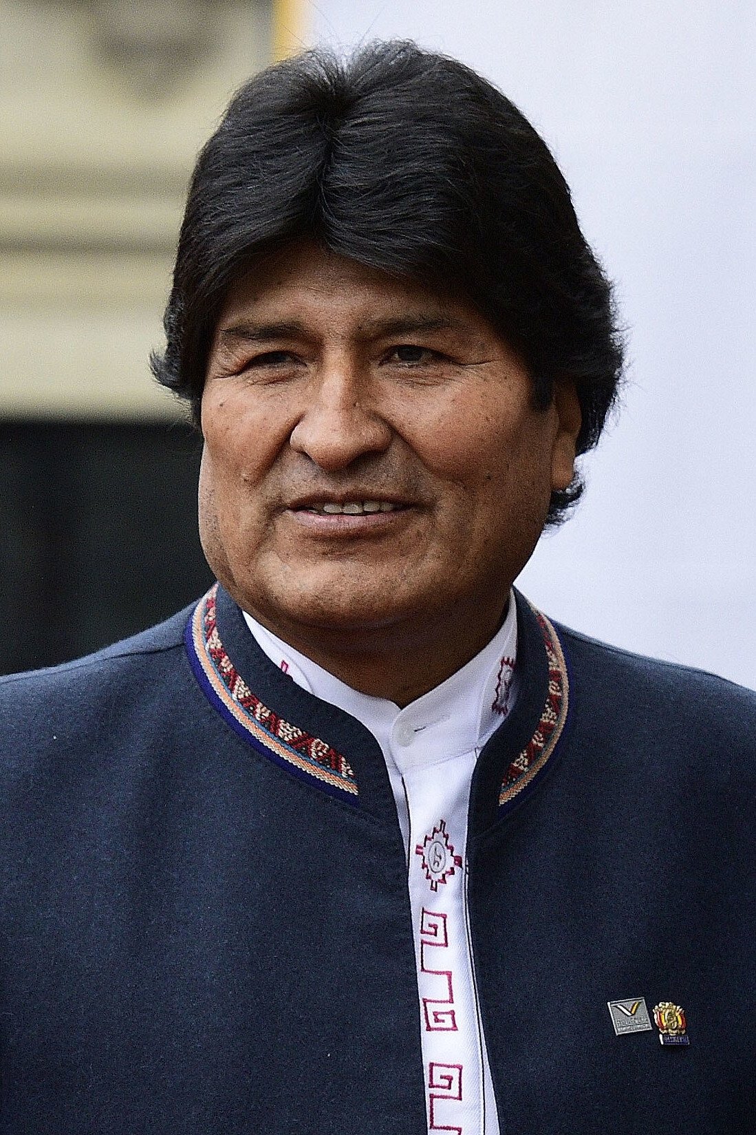 Evo Morales backdrop