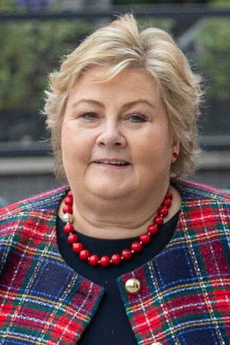 Erna Solberg backdrop