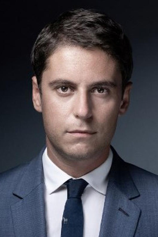 Gabriel Attal backdrop