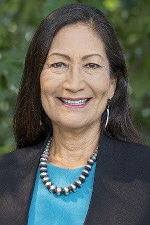 Deb Haaland backdrop