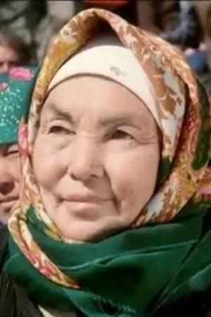 Bibiza Kulanbayeva backdrop