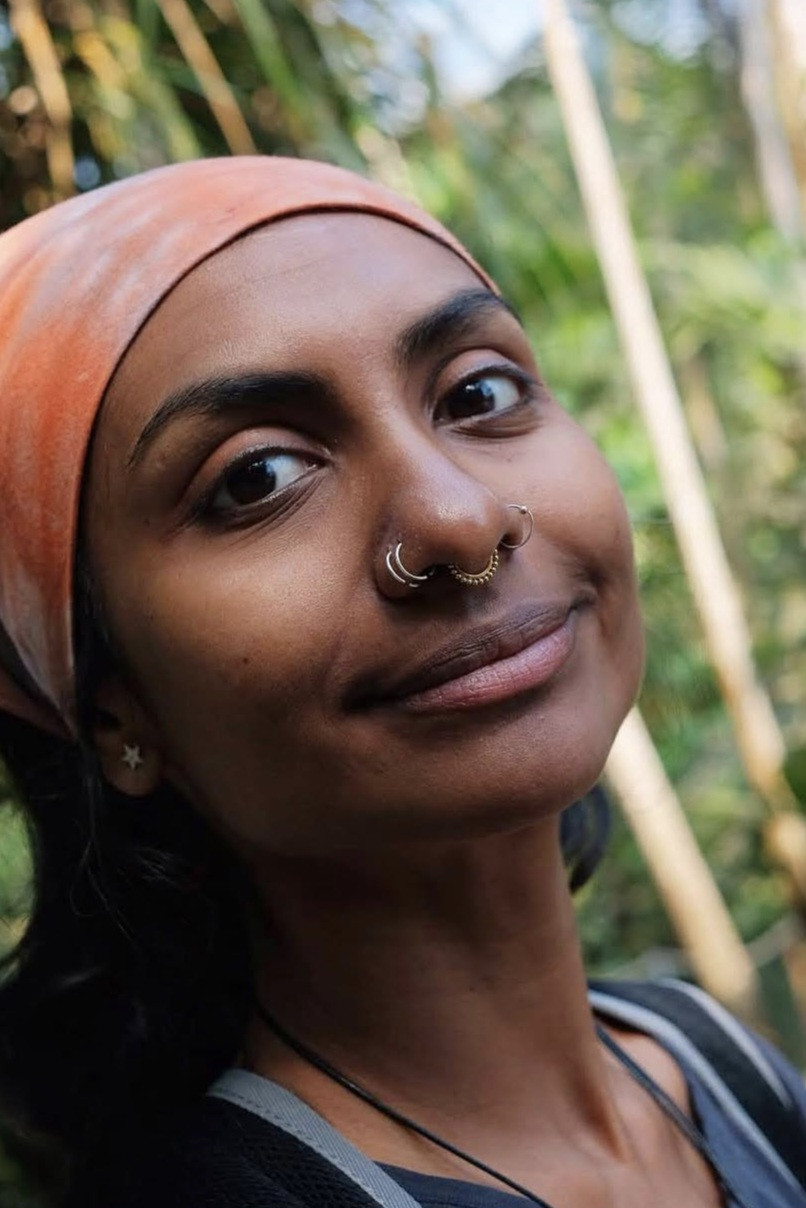 Anushka Abraham backdrop