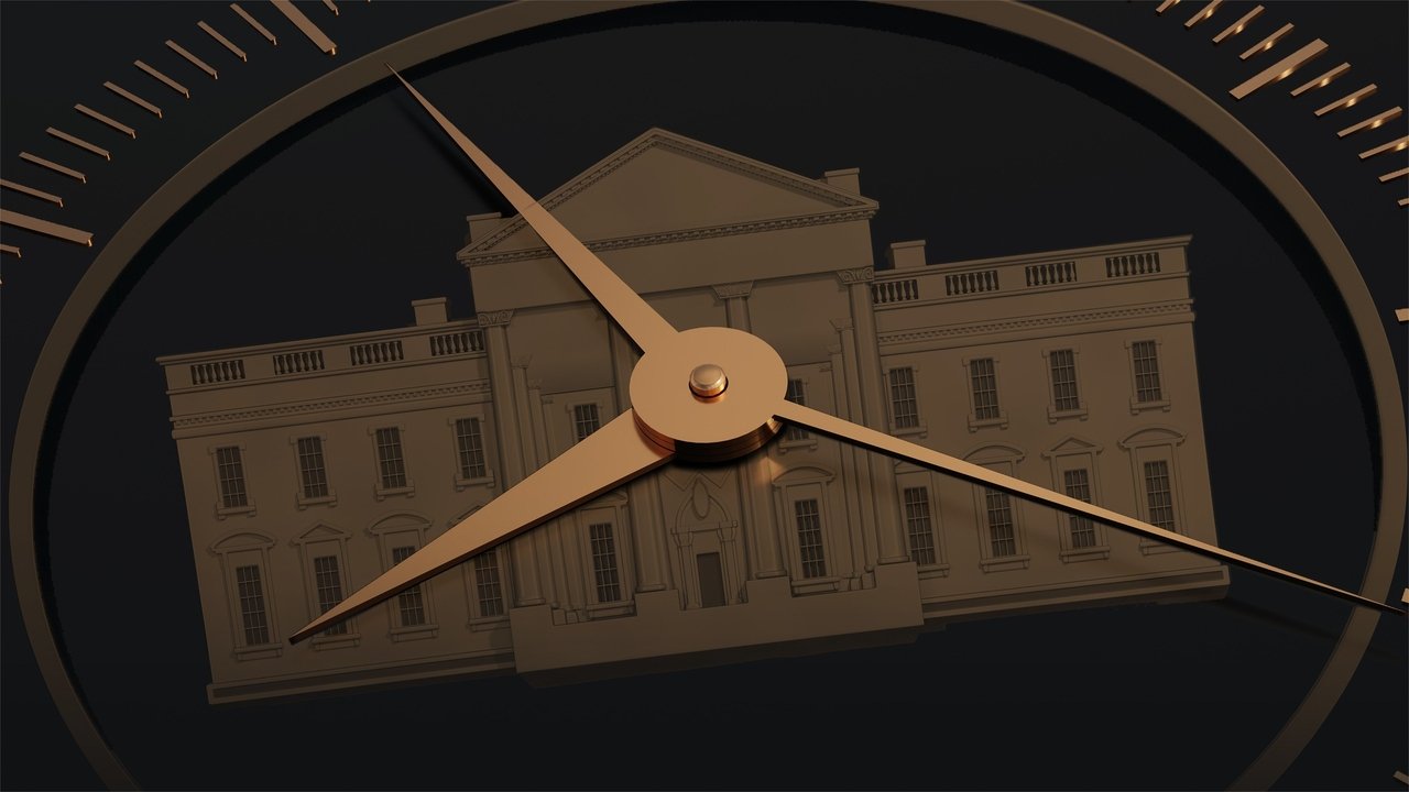 Presidenca Amerikane me Bill Clinton backdrop