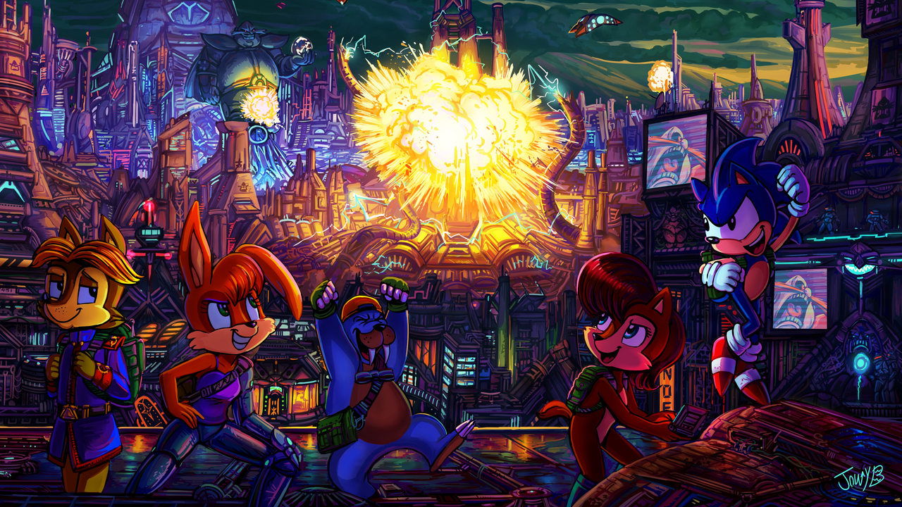 Sonic i Iglit backdrop