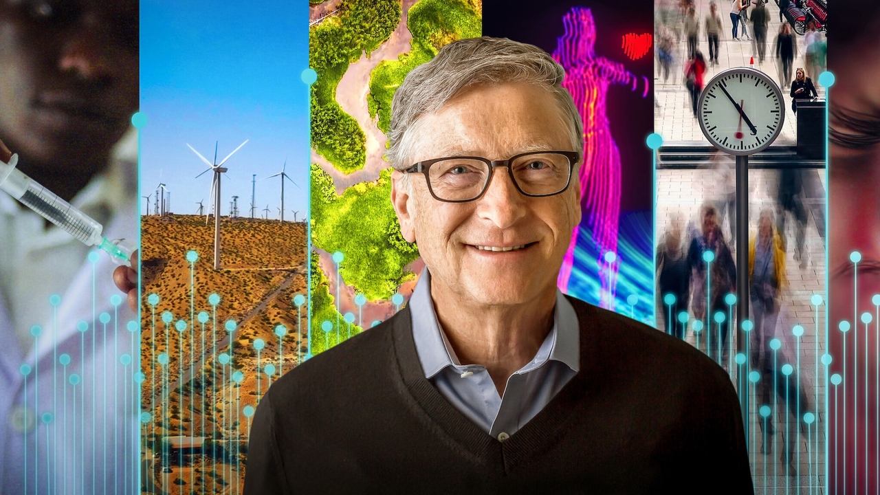 Çfarë është në vazhdim? E Ardhmja me Bill Gates backdrop