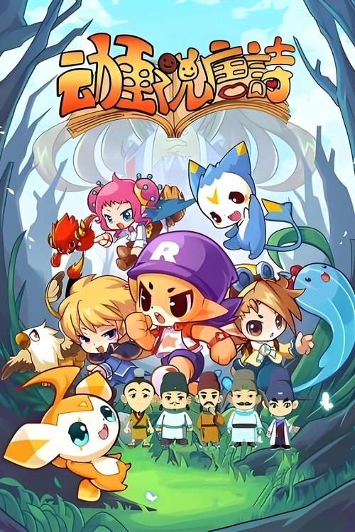 The title 动画说唐诗 can be translated to Albanian as Animacioni i Poezisë Tang poster