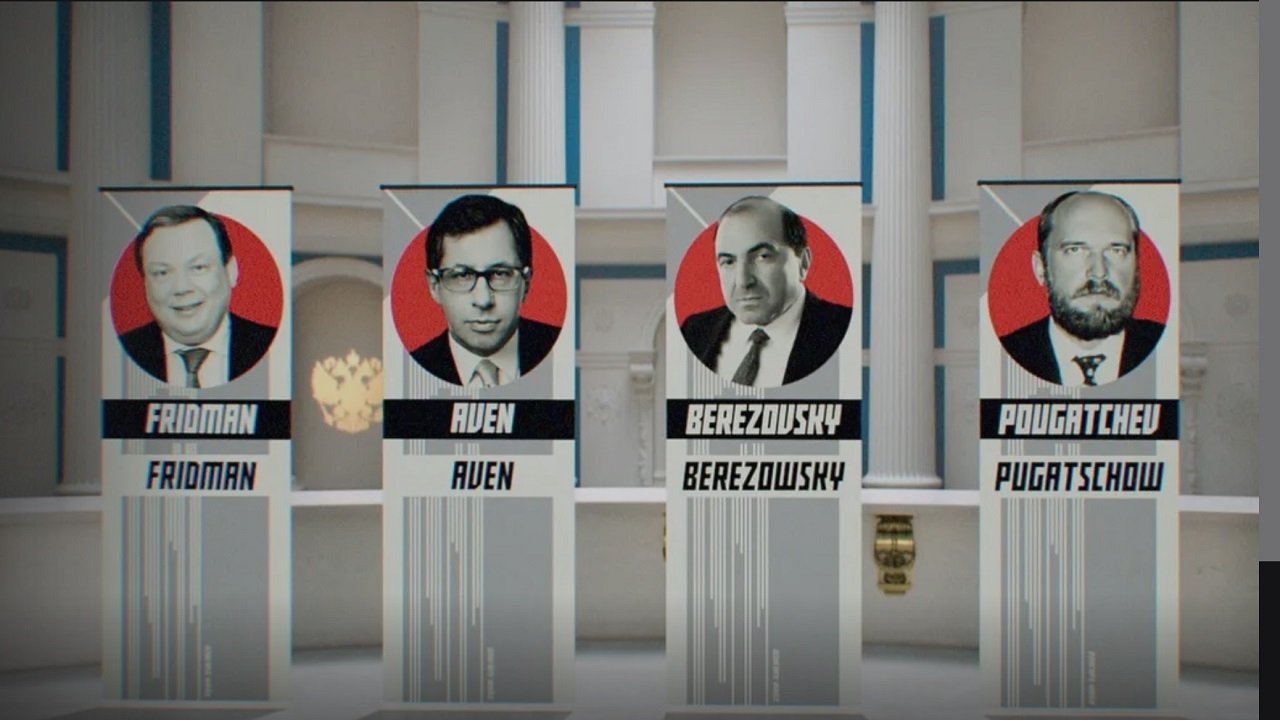 Oligarkët, banda e Putinit backdrop