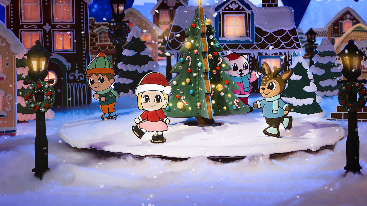 Sfida e Biskotave të Krishtlindjeve backdrop